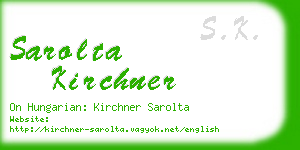 sarolta kirchner business card